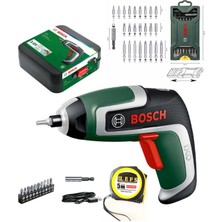 Bosch Mini Akülü Vidalama Seti, 25 Parça Uç, Şarjlı Tornavida ve Metreyle Gelir