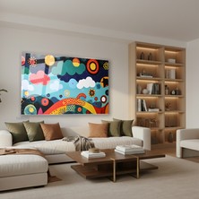 Tablonhazır Yatay Cam Tablo Salon Duvar Tablosu Yatay Cam Soyutsanat2 Yeni Ev Hediyesi Ofis Tablosu