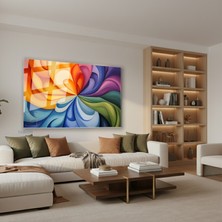 Tablonhazır Yatay Cam Tablo Salon Duvar Tablosu Yatay Cam Soyutsanat4 Yeni Ev Hediyesi Ofis Tablosu