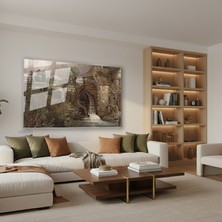 Tablonhazır Yatay Cam Tablo Salon Duvar Tablosu Yatay Cam Klasik Manzara 6 Yeni Ev Hediyesi Ofis Tablosu