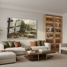 Tablonhazır Yatay Cam Tablo Salon Duvar Tablosu Yatay Cam Klasik Manzara 9 Yeni Ev Hediyesi Ofis Tablosu