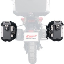 Kaly GP Kompozit  26 lt. x 2 Plastik Motosiklet Yan Çanta Seti Siyah