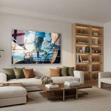 Tablonhazır Yatay Cam Tablo Salon Duvar Tablosu Yatay Cam One Piece Luffy Yeni Ev Hediyesi Ofis Tablosu