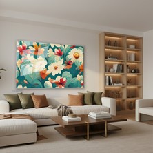 Tablonhazır Yatay Cam Tablo Salon Duvar Tablosu Yatay Cam Renklicicekler1 Yeni Ev Hediyesi Ofis Tablosu