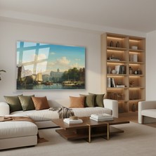 Tablonhazır Yatay Cam Tablo Salon Duvar Tablosu Yatay Cam Ortacagklasik Yeni Ev Hediyesi Ofis Tablosu