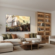 Tablonhazır Yatay Cam Tablo Salon Duvar Tablosu Yatay Cam Rohan Lotr Savas Yeni Ev Hediyesi Ofis Tablosu