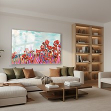 Tablonhazır Yatay Cam Tablo Salon Duvar Tablosu Yatay Cam Solmus Cicekler Klasik Yeni Ev Hediyesi Ofis Tablosu