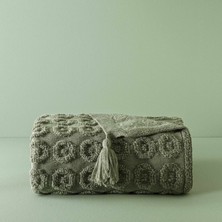 Taç Boutique Taç Butik Patagonya Akrilik Throw Yeşil