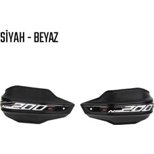 Kaly Bajaj Pulsar 200 NS Elcik Koruma Takımı Siyah Beyaz