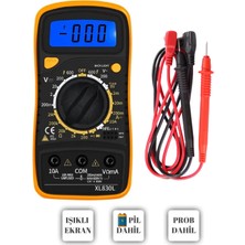 XL830L Dijital Multimetre, LED Ekranlı, Mini Ölçü Aleti, 9V Pil Hediye