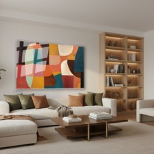 Tablonhazır Yatay Cam Tablo Salon Duvar Tablosu Yatay Cam Soyutgeometriksanat4 Yeni Ev Hediyesi Ofis Tablosu