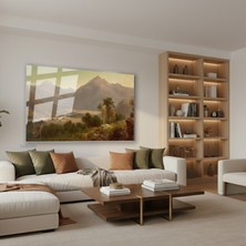 Tablonhazır Yatay Cam Tablo Salon Duvar Tablosu Yatay Cam Vintagedogamanzarasi6 Yeni Ev Hediyesi Ofis Tablosu