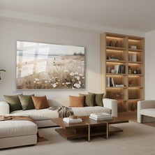 Tablonhazır Yatay Cam Tablo Salon Duvar Tablosu Yatay Cam Vintagekirmanzarasi2 Yeni Ev Hediyesi Ofis Tablosu