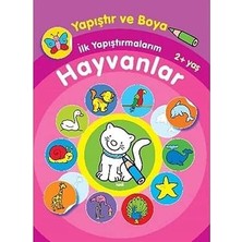 Parıltı Yayınları Yapıştır ve Boya Ilk Yapıştırmalarım - Hayvanlar + Zekanı Geliştir - Dev Makineler Etkinlik Set