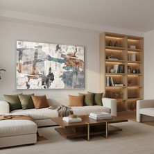 Tablonhazır Yatay Cam Tablo Salon Duvar Tablosu Yatay Cam Soyut Renkler 45 Yeni Ev Hediyesi Ofis Tablosu