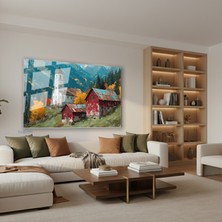 Tablonhazır Yatay Cam Tablo Salon Duvar Tablosu Yatay Cam Sonbaharmanzarasi5 Yeni Ev Hediyesi Ofis Tablosu