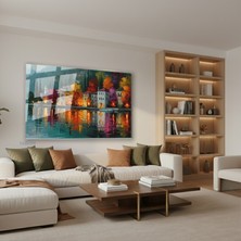 Tablonhazır Yatay Cam Tablo Salon Duvar Tablosu Yatay Cam Sonbaharmanzarasi4 Yeni Ev Hediyesi Ofis Tablosu