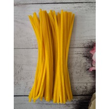 Zedhobi 25 Adet Z48 Sarı Şönil 30 cm Tüylü Peluş Tel Çiçek Yapımına Okul Öncesi Anaokuluna Uygun