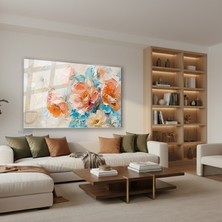 Tablonhazır Yatay Cam Tablo Salon Duvar Tablosu Yatay Cam Fircadarbelericicekler Yeni Ev Hediyesi Ofis Tablosu