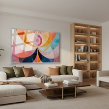 Tablonhazır Yatay Cam Tablo Salon Duvar Tablosu Yatay Cam Soyutgeometriksanat3 Yeni Ev Hediyesi Ofis Tablosu