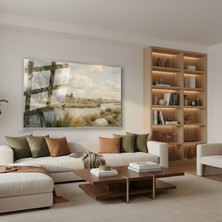 Tablonhazır Yatay Cam Tablo Salon Duvar Tablosu Yatay Cam DOGAMANZARASI15 Yeni Ev Hediyesi Ofis Tablosu