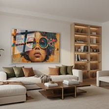 Tablonhazır Yatay Cam Tablo Salon Duvar Tablosu Yatay Cam Gozluklukiz Yeni Ev Hediyesi Ofis Tablosu