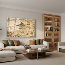 Tablonhazır Yatay Cam Tablo Salon Duvar Tablosu Yatay Cam Hogwards Map Yeni Ev Hediyesi Ofis Tablosu