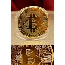 Özbience A Kalite Bitcoin Madeni Anı Hediyelik Coin, Şık ve Modern Tasarım