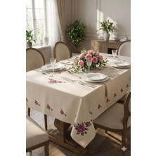 Dertsiz Canlı Renkli Masaörtüsü Dijital Baskı Leke Tutmaz Masa Örtüsü