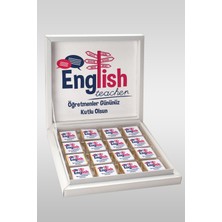 Özbience Ingilizce Öğretmenine Özel 16'lı Madlen Çikolata Kutusu, Tatlı ve Lezzetli Hediye