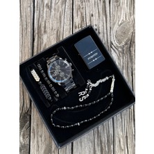 Özbience Erkek Çoklu Takım: Kol Saati, Çakmak, Tesbih ve Bileklik Seti