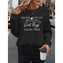 Deridün Yıldız Shoes Kadın Uzun Kollu Yuvarlak Yaka Iki Iplik Şardonlu Bluz