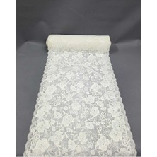 Başak Ev Tekstili Pvc Küpür Dantel Raf ve Dolap Örtüsü Runner Krem 40 cm Eninde