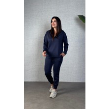 Deridün Yıldız Shoes Kadın Uzun Kollu Kapüşonlu Ikili Takım