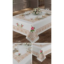 Dertsiz Canlı Renkli Masaörtüsü Dijital Baskı Leke Tutmaz Masa Örtüsü