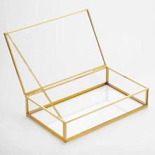 Özbience Şeffaf Cam Kapaklı Çikolata Kutusu 20-30 Cm, Zarif ve Kullanışlı Tasarım