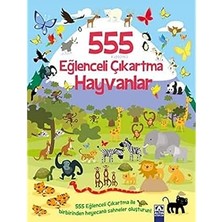Altın Kitaplar 555 Eğlenceli Çıkartma - Hayvanlar: 555 Eğlenceli Çıkartma ile Birbirinden Heyecanlı Sahneler Oluşturun! + 2 Kitap Set