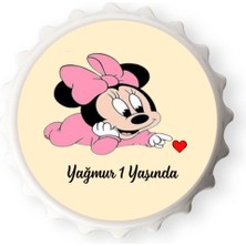 Özbience Isme Özel Minnie Mouse Doğum Günü Magnet Seti, 10 Adet, Şık ve Renkli