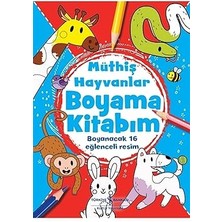İş Bankası Kültür Yayınları Müthiş Hayvanlar Boyama Kitabım: Boyanacak 16 Eğlenceli Resim + Itfaiyeci Ne Yapar? + 6 Kitap Set