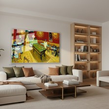 Tablonhazır Yatay Cam Tablo Salon Duvar Tablosu Klasik Unlu Ressam Tablosu Yeni Ev Hediyesi Ofis Tablosu