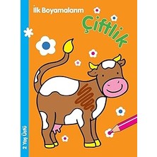 Parıltı Yayınları Ilk Boyamalarım Çiftlik (Kapak Değişebilir): (2 Yaş Üstü) + Resimlerle Ingilizce Ilk 1000 Sözcük + 4 Kitap Set