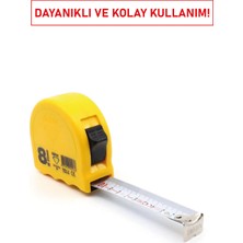 8 M x 25 mm Kauçuk Korumalı Manyetik Uçlu Profesyonel Şerit Metre
