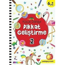 İndigo Kitap Küçük Dahiler Dikkat Geliştirme 2 (6+ Yaş): Pedagog Onaylı + Hareketli Veteriner + 8 Kitap Set
