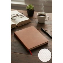Artlantis A4 Termo Deri Kapaklı Defter Kareli 160 Yaprak 1 Adet 21.29.7cm Okul Defteri Kareli Defter Sert Kapaklı
