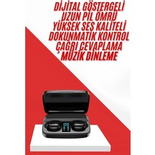 FRY Kablosuz Bluetooth Kulaklık Android ve Ios Uyumlu LED Göstergeli Powerbankli