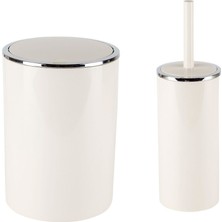 Özbience Pratik ve Şık 2'li Temizlik Seti: Çöp Kovası ve Tuvalet Fırçası