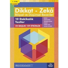 Dikkat - Zeka - Bilişsel ve Düşünsel Beceriler (7-8 Yaş) - 10 Dakikalık Testler + Hareketli Veteriner + 19 Kitap Set