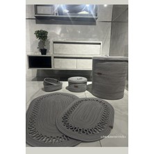 Özbience Doğal Jüt Hasır Banyo Seti, Çok Amaçlı ve Şık Dekorasyon Ürünü
