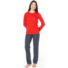 Us Polo Kadın Uzun Kol Pijama Takım 20146