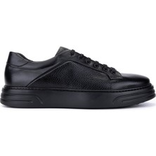 Tamer Tanca Erkek Hakiki Deri Siyah Sneakers & Spor Ayakkabı 537 3817 Erk Ayk SK25-26 Sıyah
